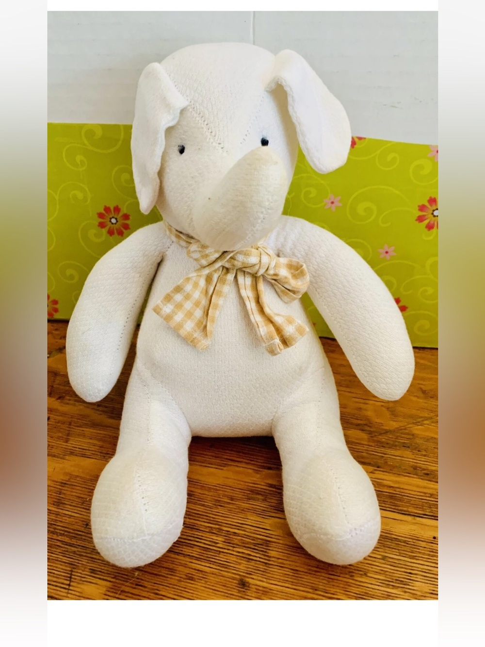 Tadpoles Elephant Stuffed Animal 10” Lovey White Rare ***